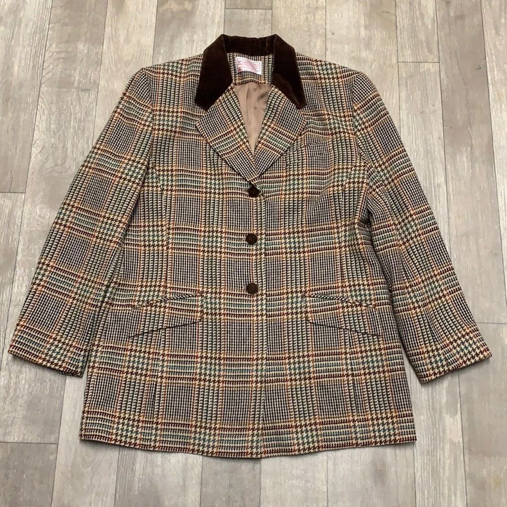 Vintage Pendleton Quarter Trench Virgin Wool Plaid Jacket